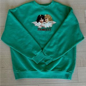 Fiorucci Vintage Angels Green Sweatshirt